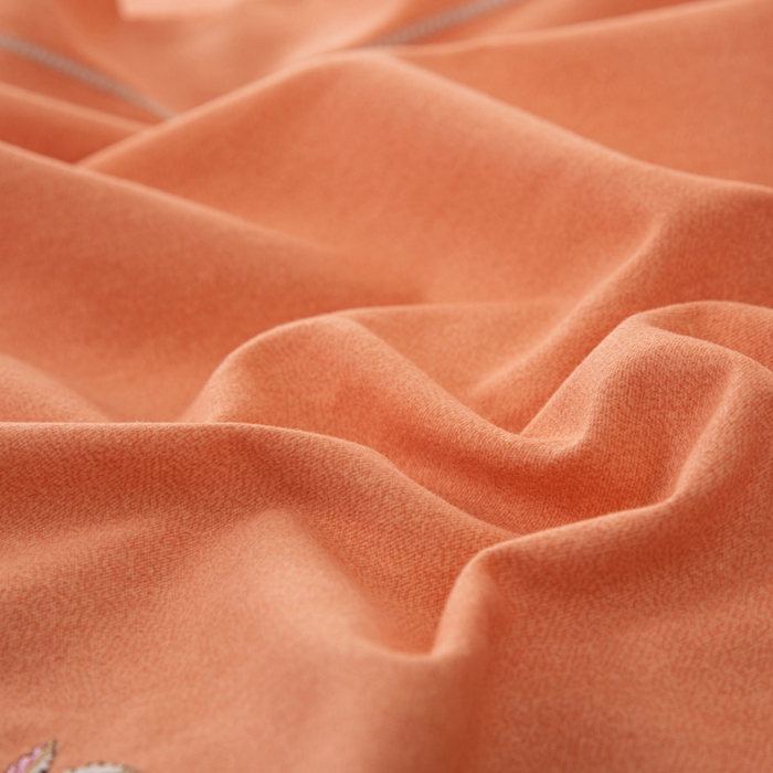 91家纺网 家纺一手货源 找家纺 缘舒家纺 2025新款全棉加厚工艺款绣花磨毛四件套 自由格调-橘色