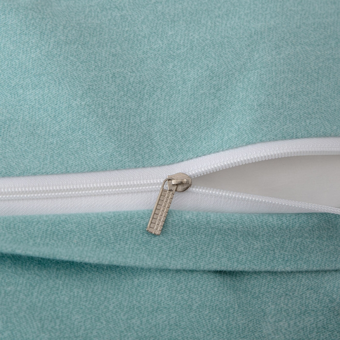 91家纺网 家纺一手货源 找家纺 缘舒家纺 2025新款全棉加厚工艺款绣花磨毛四件套 雪国春语-浅绿