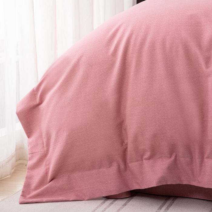 91家纺网 家纺一手货源 找家纺 缘舒家纺 2025新款全棉加厚工艺款绣花磨毛四件套 自由格调-豆沙