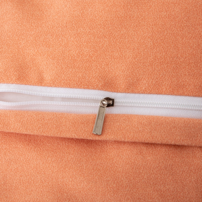 91家纺网 家纺一手货源 找家纺 缘舒家纺 2025新款全棉加厚工艺款绣花磨毛四件套 自由格调-橘色