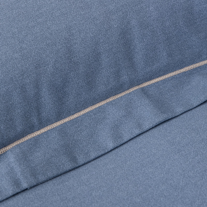 91家纺网 家纺一手货源 找家纺 缘舒家纺 2025新款全棉加厚工艺款绣花磨毛四件套 自由格调-湖蓝