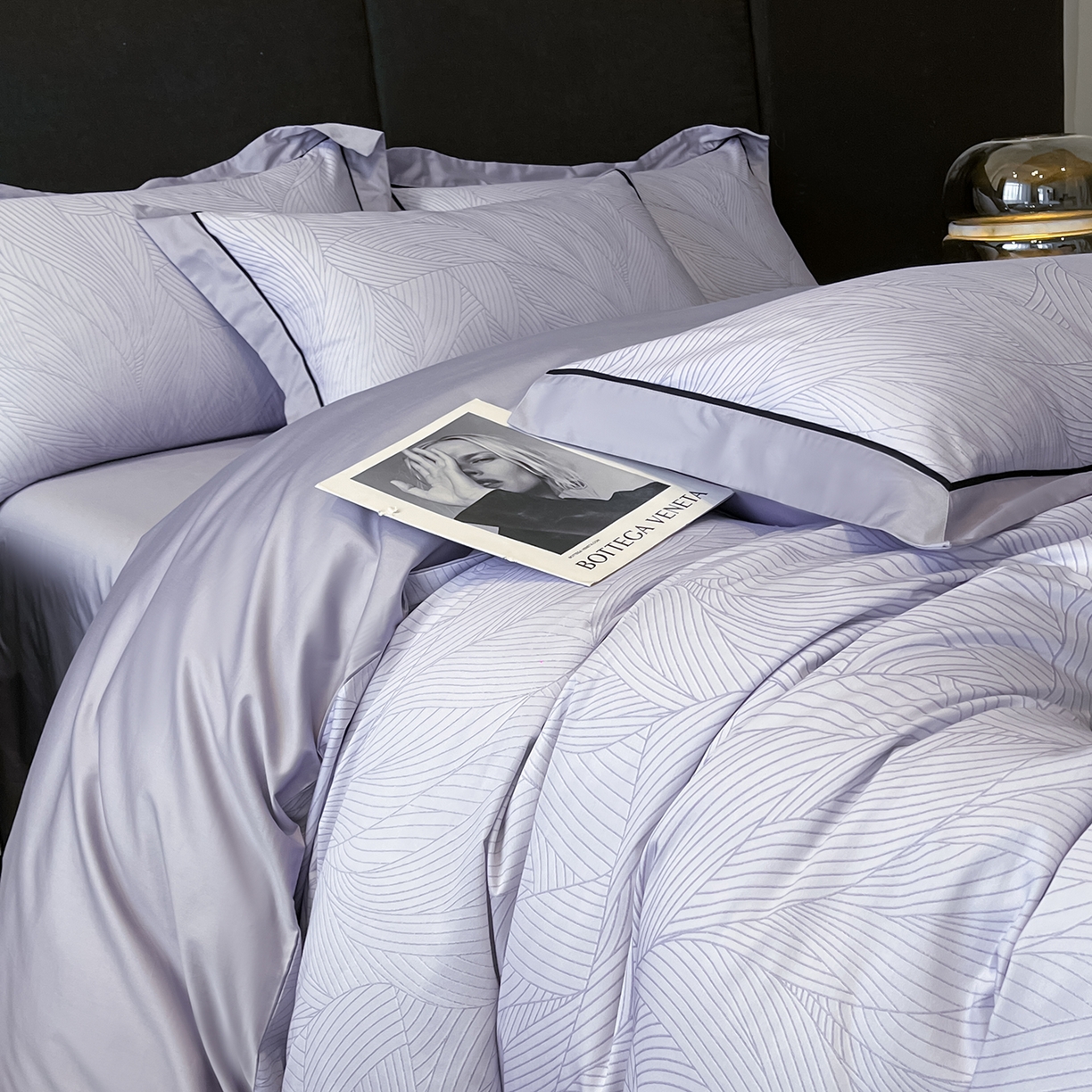 91家纺网 家纺一手货源 找家纺 置顶家纺 2026新款亲肤数码印花拼角四件套凌枫 凌枫-香芋紫