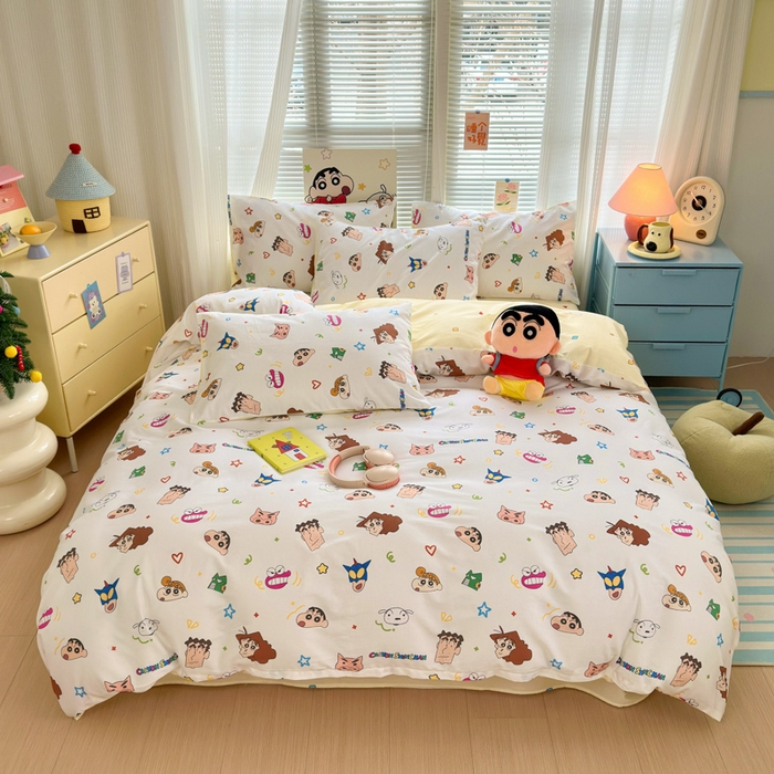 曼之夏 2026新款全棉卡通印花四件套系列-蜡笔小新 幸运小新
