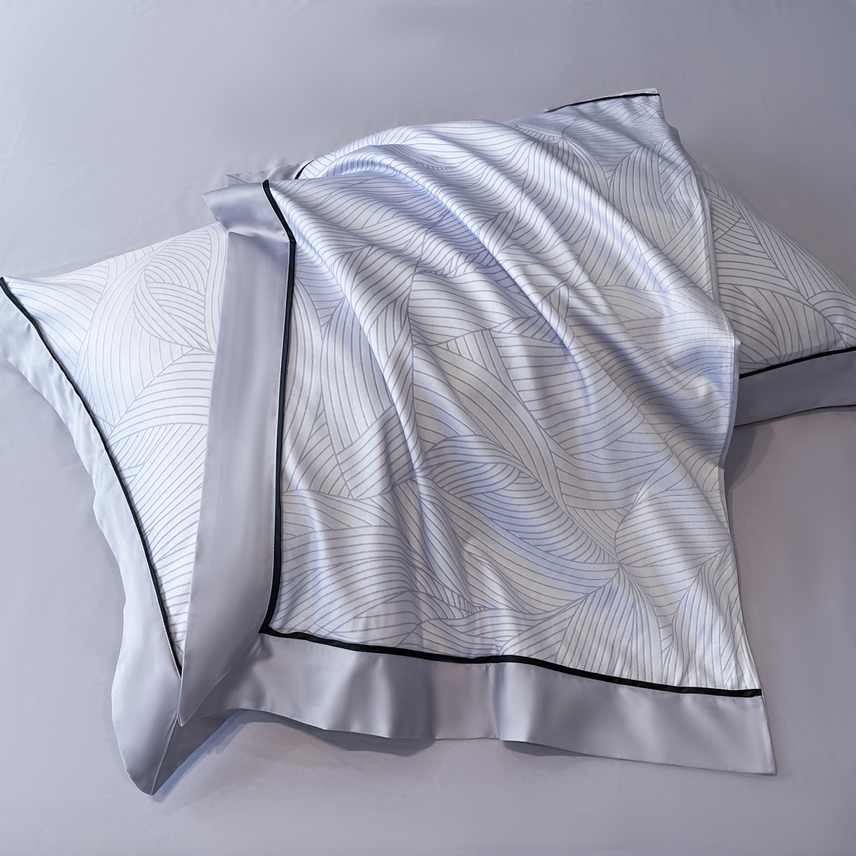 91家纺网 家纺一手货源 找家纺 置顶家纺 2026新款亲肤数码印花拼角四件套凌枫 凌枫-香芋紫