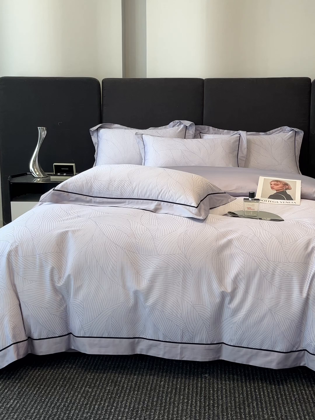 91家纺网 家纺一手货源 找家纺 置顶家纺 2026新款亲肤数码印花拼角四件套凌枫 凌枫-香芋紫