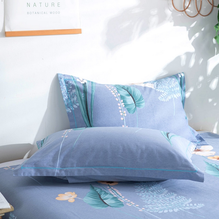 缘舒家纺 2025新款全棉纯棉加厚磨毛枕套单件--单枕套 朵彩-灰