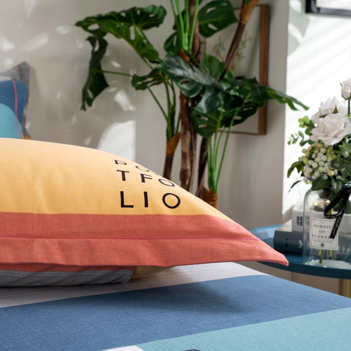 91家纺网 家纺一手货源 找家纺 缘舒家纺 2025新款全棉纯棉加厚磨毛枕套单件--单枕套 麦凯-蓝