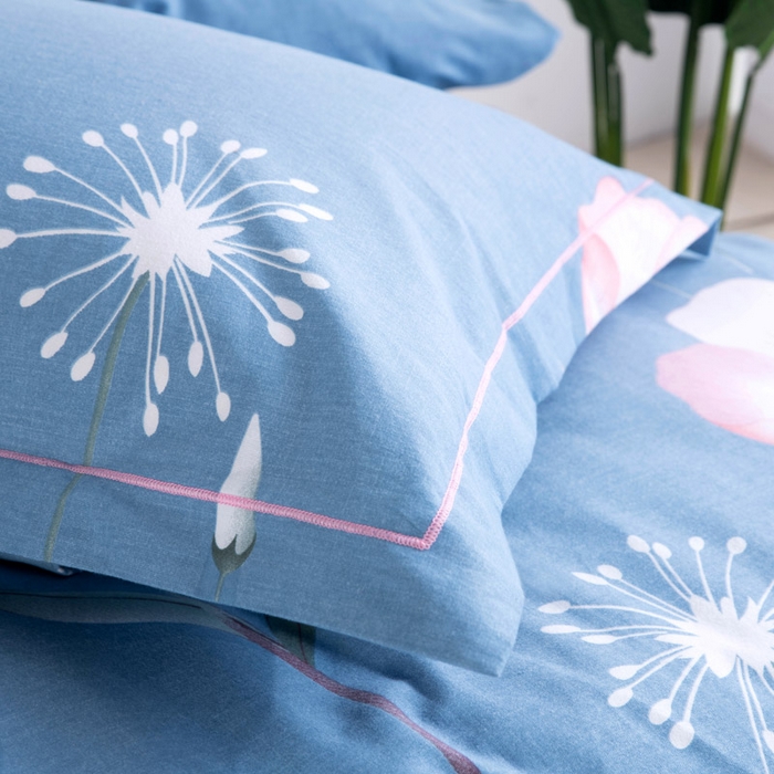 91家纺网 家纺一手货源 找家纺 缘舒家纺 2025新款全棉纯棉加厚磨毛枕套单件--单枕套 彼岸炫美-蓝