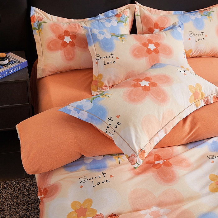 缘舒家纺 2025新款全棉纯棉加厚磨毛枕套单件--单枕套 倾城花恋