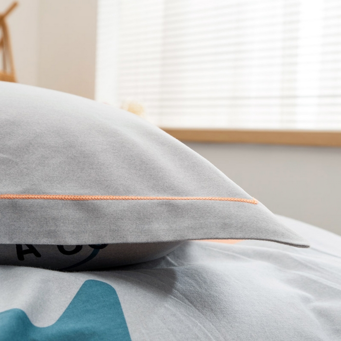 91家纺网 家纺一手货源 找家纺 缘舒家纺 2025新款全棉纯棉加厚磨毛枕套单件--单枕套 安琪儿-灰