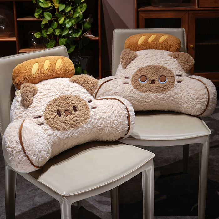 91家纺网 家纺一手货源 找家纺 （总）仟亿莱 2026新款面包歪耳暹罗猫拥抱式腰靠