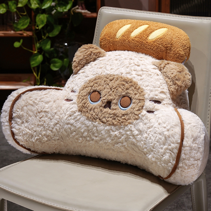 91家纺网 家纺一手货源 找家纺 （总）仟亿莱 2026新款面包歪耳暹罗猫拥抱式腰靠