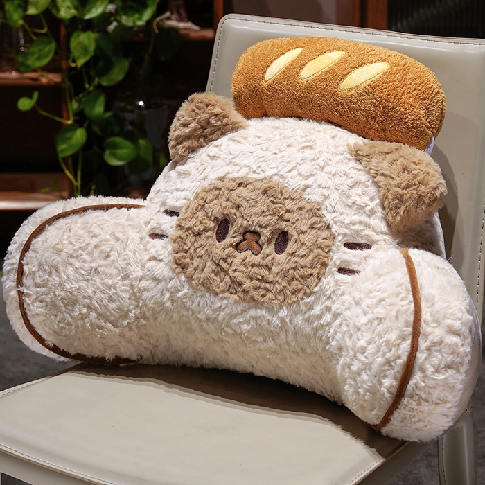 仟亿莱 2026新款面包歪耳暹罗猫拥抱式腰靠 豆眼暹罗