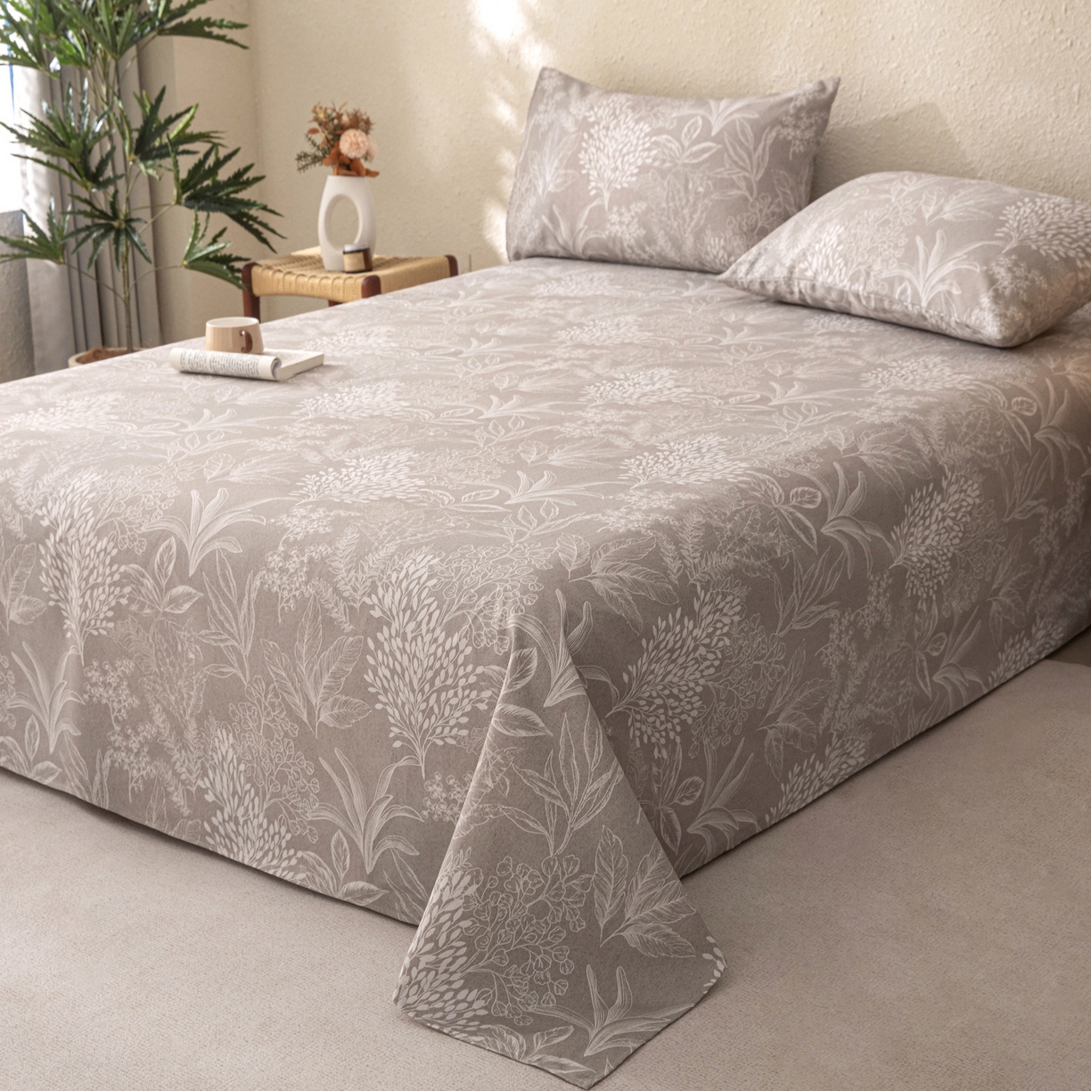 91家纺网 家纺一手货源 找家纺 （总）棉乐町家居 2026新款棉麻老粗布床单亚麻老粗布凉席