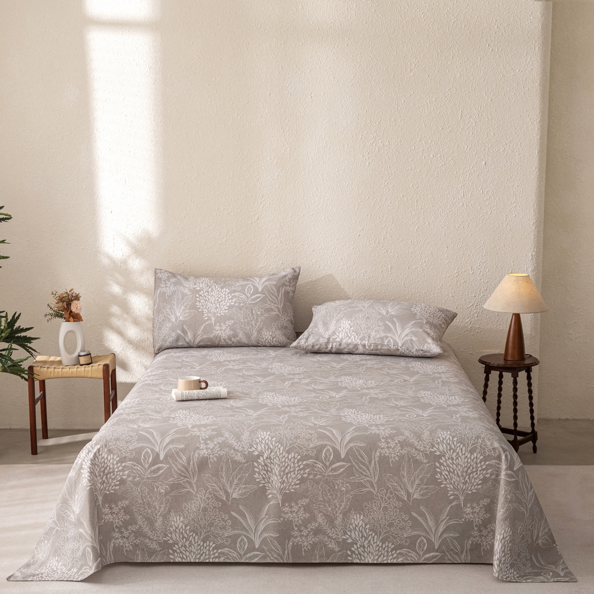 91家纺网 家纺一手货源 找家纺 首爱家纺 2026新款棉麻老粗布床单凉席 苍序