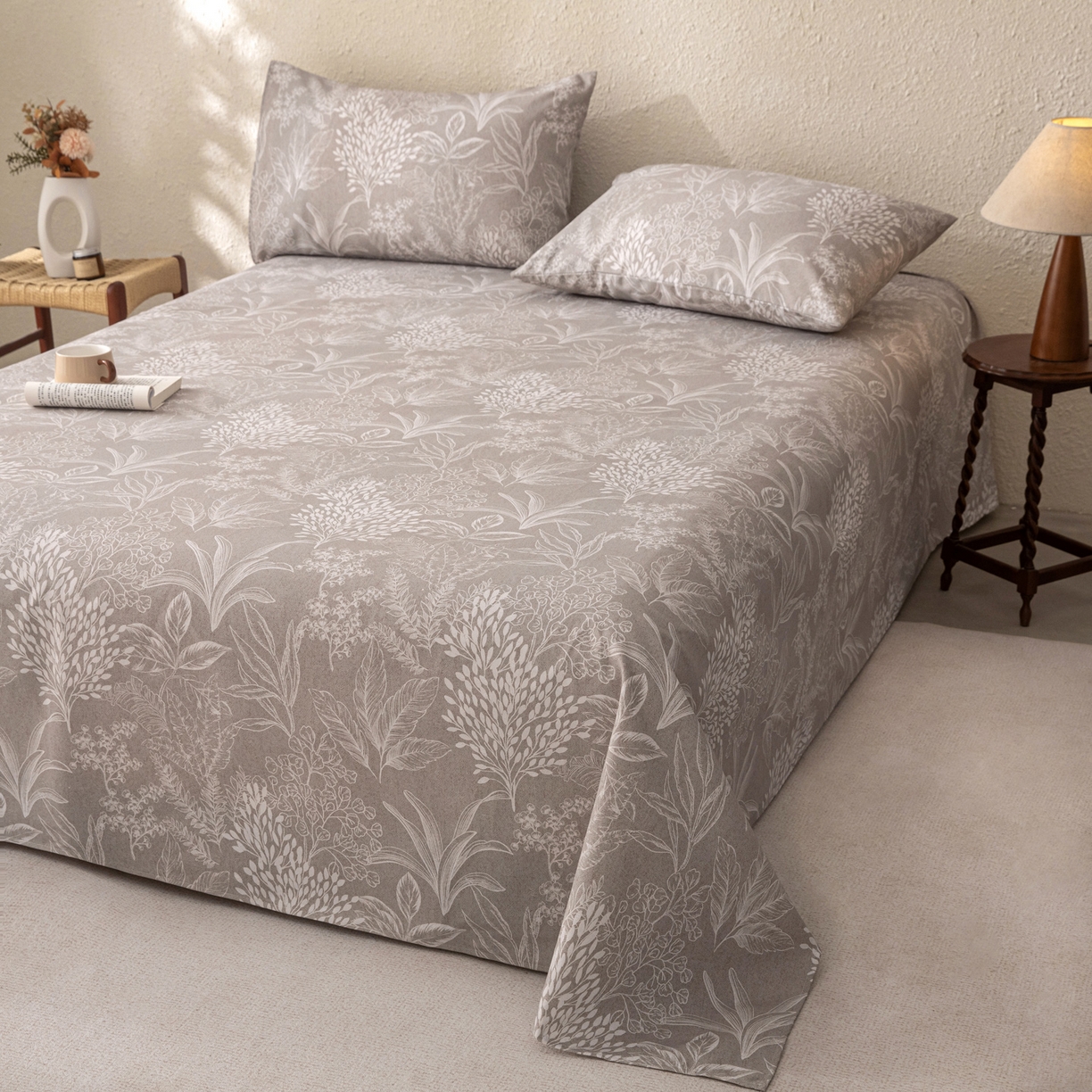 91家纺网 家纺一手货源 找家纺 首爱家纺 2026新款棉麻老粗布床单凉席 苍序