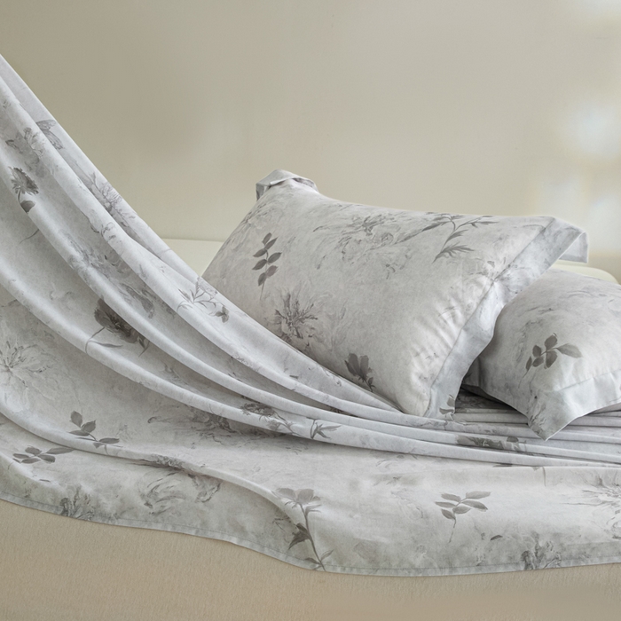 91家纺网 家纺一手货源 找家纺 禾时 2026春夏新款50s莱赛尔天丝床单三件套床单单件 陶然（灰）