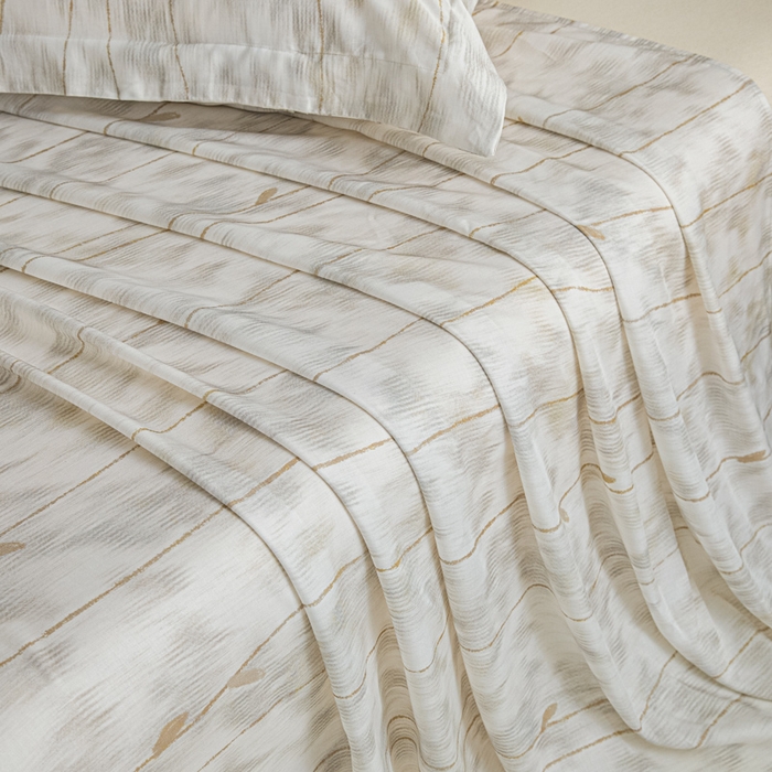 91家纺网 家纺一手货源 找家纺 禾时 2026春夏新款50s莱赛尔天丝床单三件套床单单件 舒亦（灰）