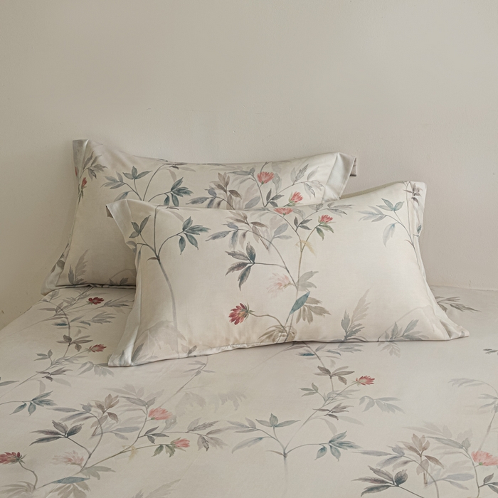 91家纺网 家纺一手货源 找家纺 禾时 2026春夏新款50s莱赛尔天丝床单三件套床单单件 棠宋（棕）