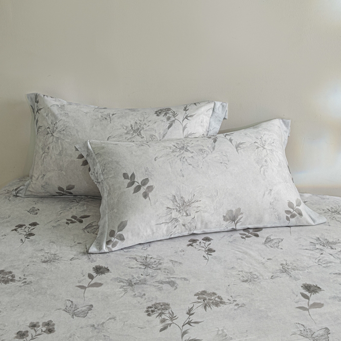 91家纺网 家纺一手货源 找家纺 禾时 2026春夏新款50s莱赛尔天丝床单三件套床单单件 陶然（灰）