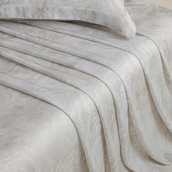 91家纺网 家纺一手货源 找家纺 禾时 2026春夏新款50s莱赛尔天丝床单三件套床单单件 斯嘉丽（灰）