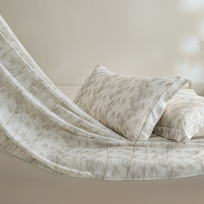 91家纺网 家纺一手货源 找家纺 禾时 2026春夏新款50s莱赛尔天丝床单三件套床单单件 舒亦（灰）