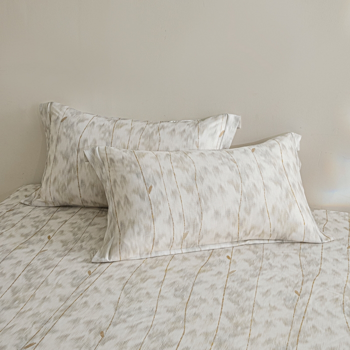 91家纺网 家纺一手货源 找家纺 禾时 2026春夏新款50s莱赛尔天丝床单三件套床单单件 舒亦（灰）