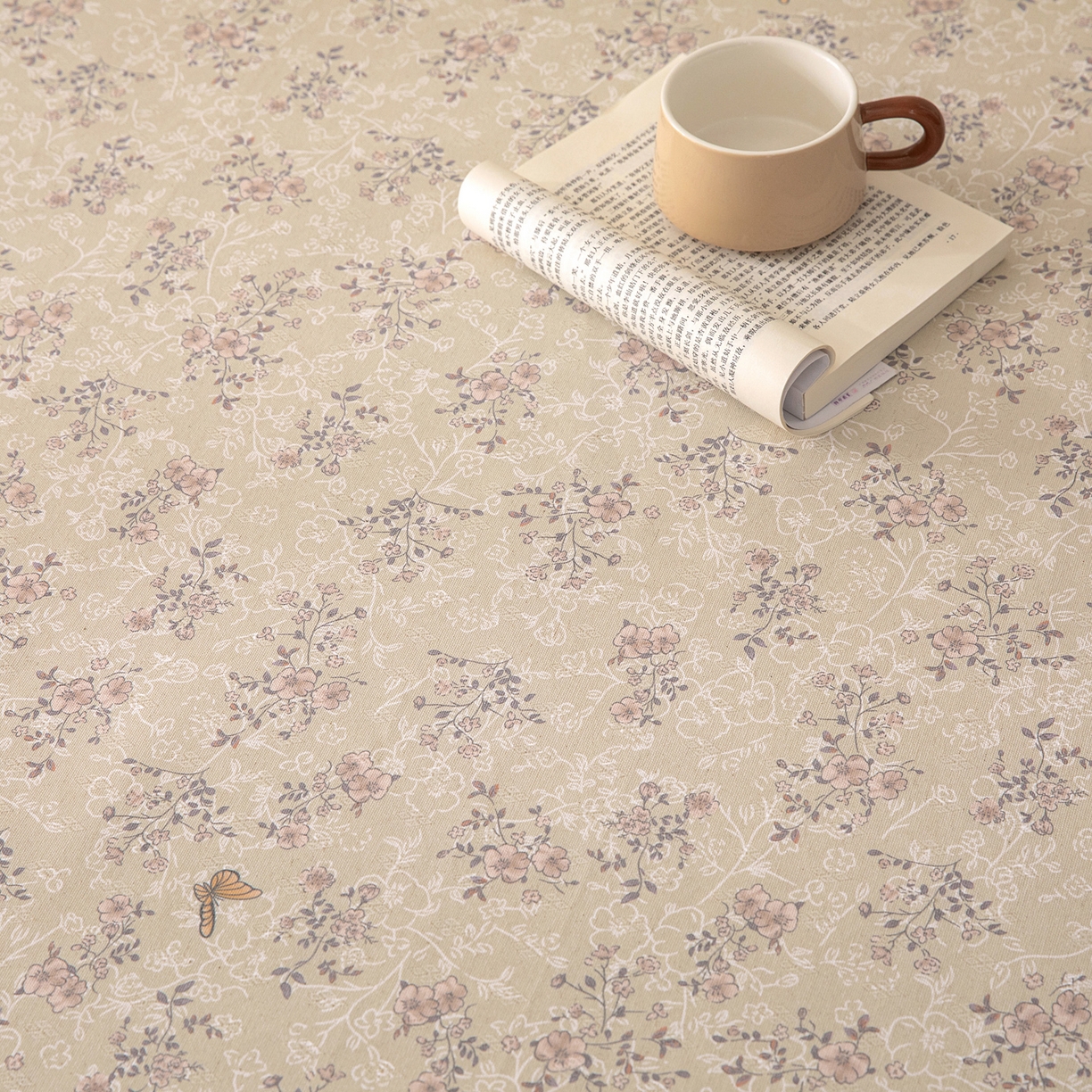 91家纺网 家纺一手货源 找家纺 首爱家纺 2026新款棉麻老粗布床单凉席 雾花