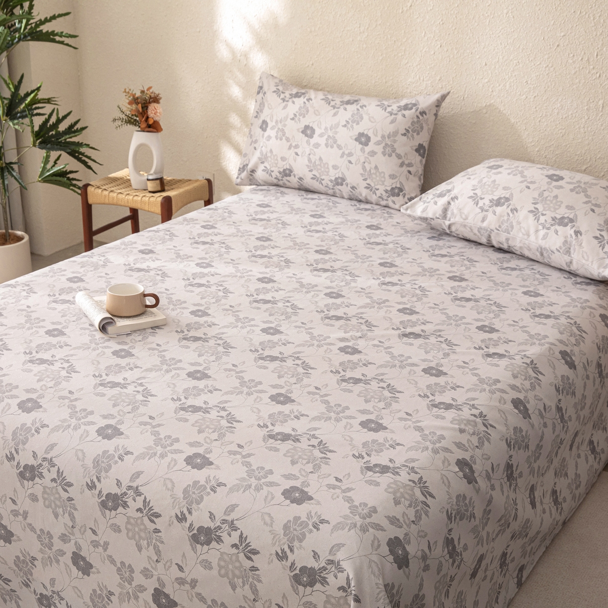 91家纺网 家纺一手货源 找家纺 首爱家纺 2026新款棉麻老粗布床单凉席 雾蔷