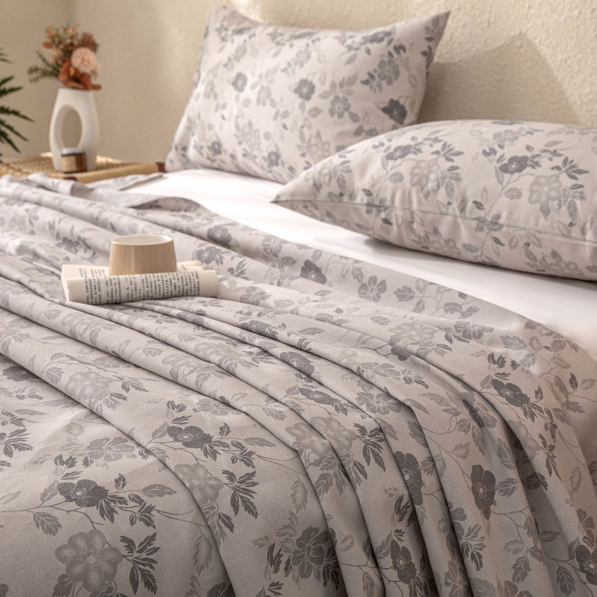 91家纺网 家纺一手货源 找家纺 首爱家纺 2026新款棉麻老粗布床单凉席 雾蔷