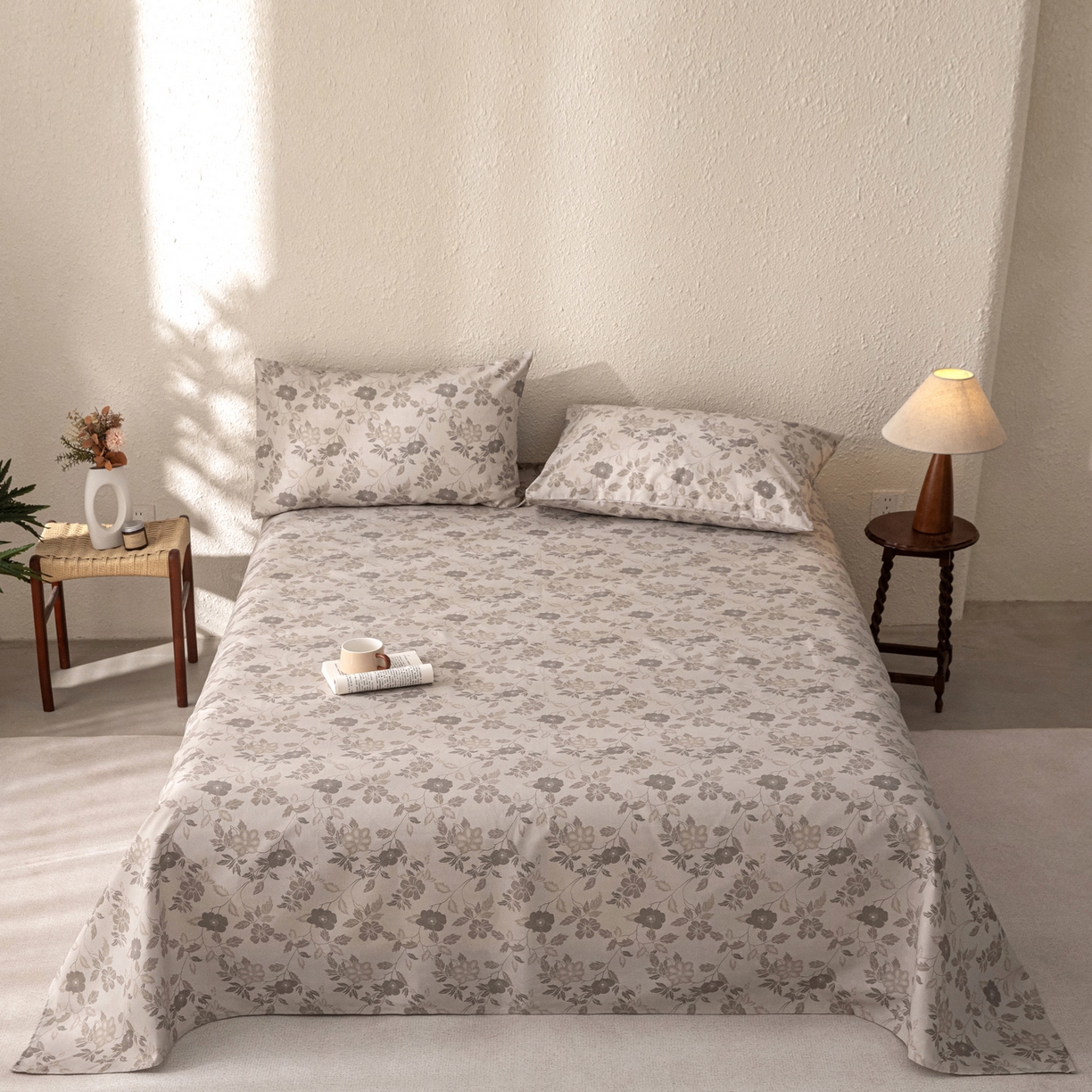 91家纺网 家纺一手货源 找家纺 首爱家纺 2026新款棉麻老粗布床单凉席 杏薇