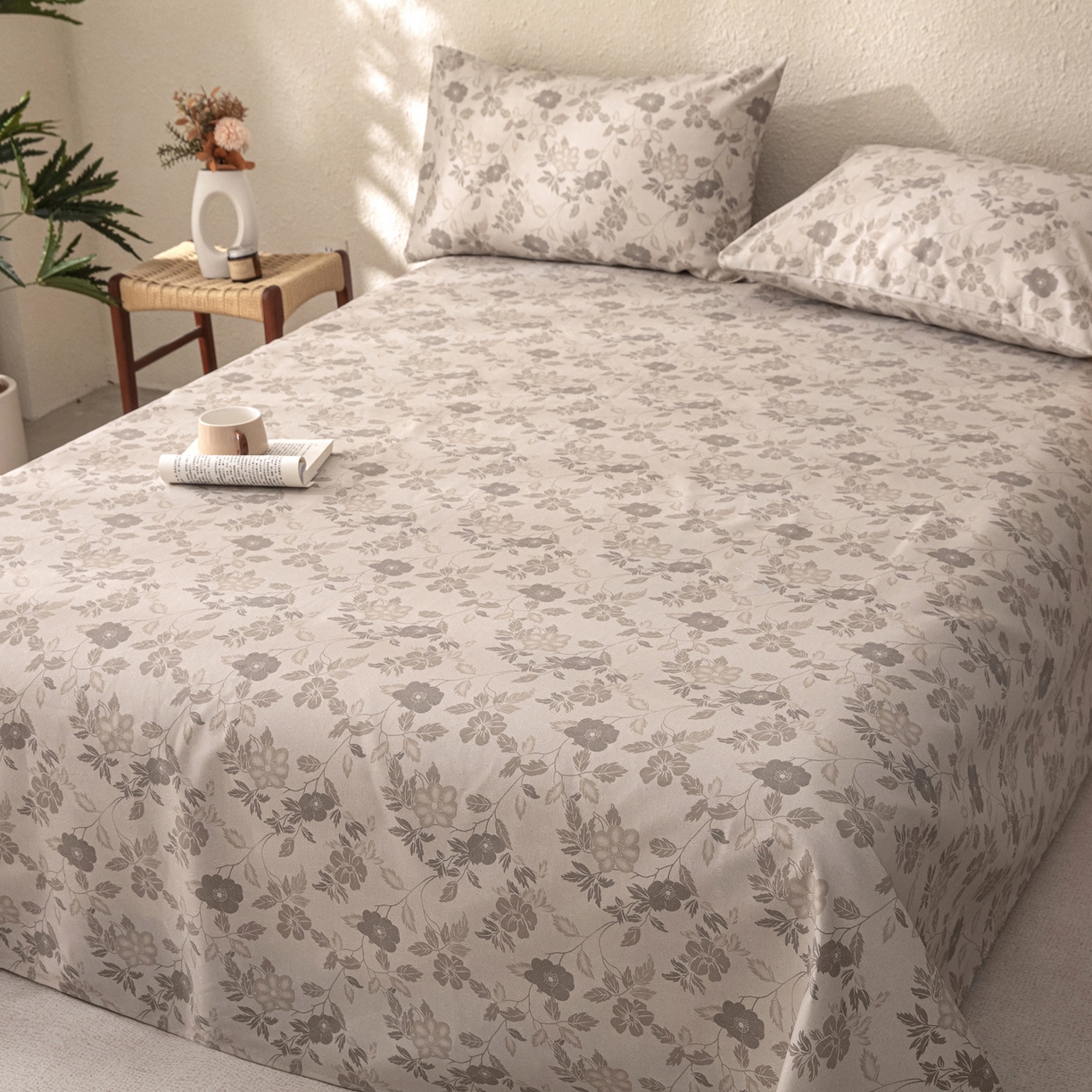 91家纺网 家纺一手货源 找家纺 首爱家纺 2026新款棉麻老粗布床单凉席 杏薇