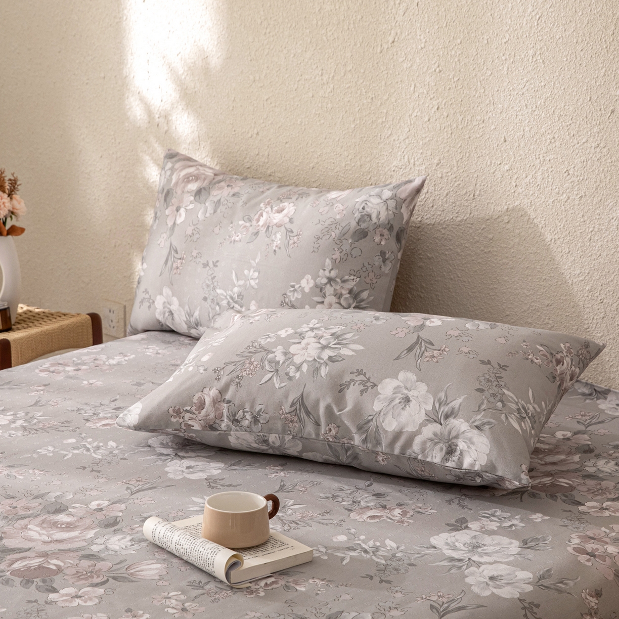 91家纺网 家纺一手货源 找家纺 首爱家纺 2026新款棉麻老粗布床单凉席 烟樱