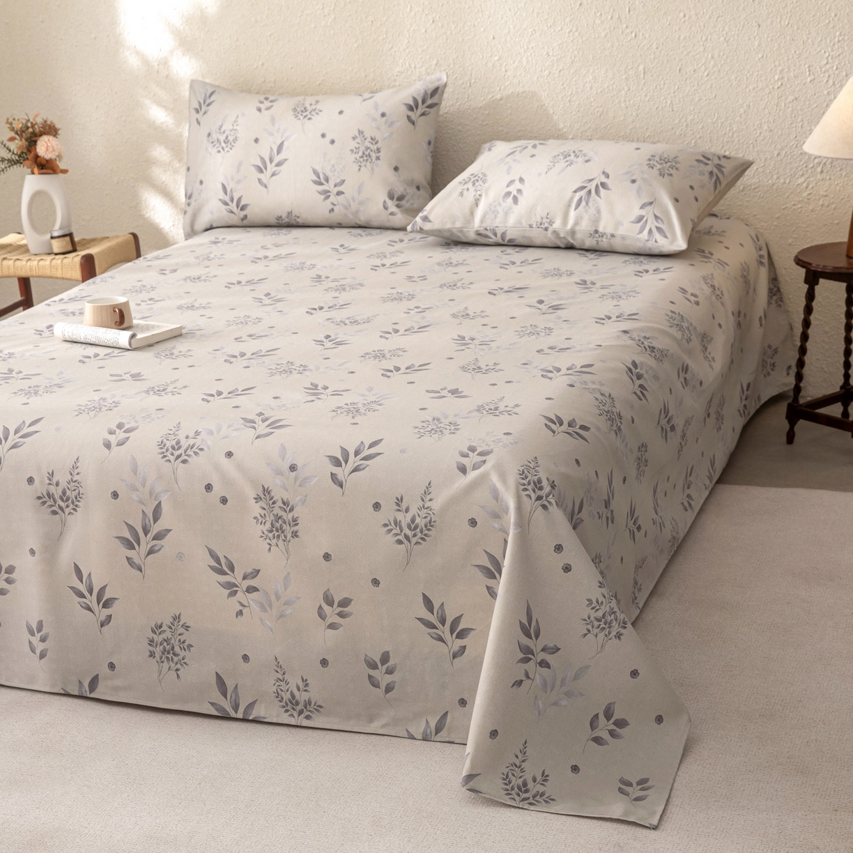 91家纺网 家纺一手货源 找家纺 首爱家纺 2026新款棉麻老粗布床单凉席 云荞