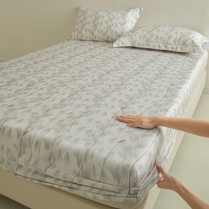 91家纺网 家纺一手货源 找家纺 （总）禾时 2026春夏新款50s莱赛尔天丝床笠三件套床笠单件