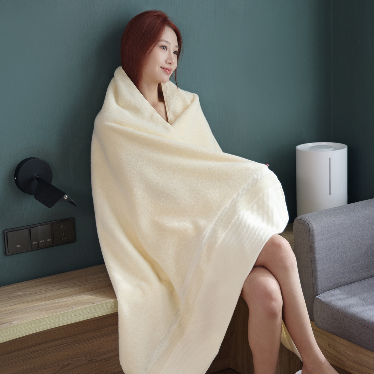 91家纺网 家纺一手货源 找家纺 （总）朴尔家纺-毛巾被 2026年新品悠哲系列纯色全棉纯棉缎档加大加厚浴巾