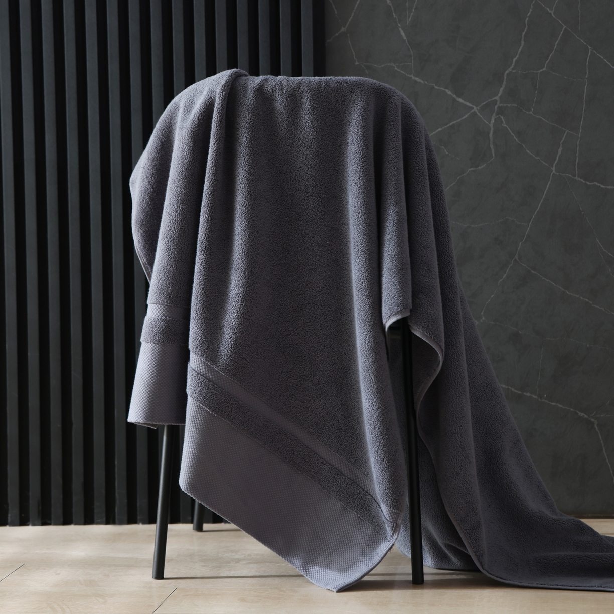 91家纺网 家纺一手货源 找家纺 （总）朴尔家纺-毛巾被 2026年新品悠哲系列纯色全棉纯棉缎档加大加厚浴巾