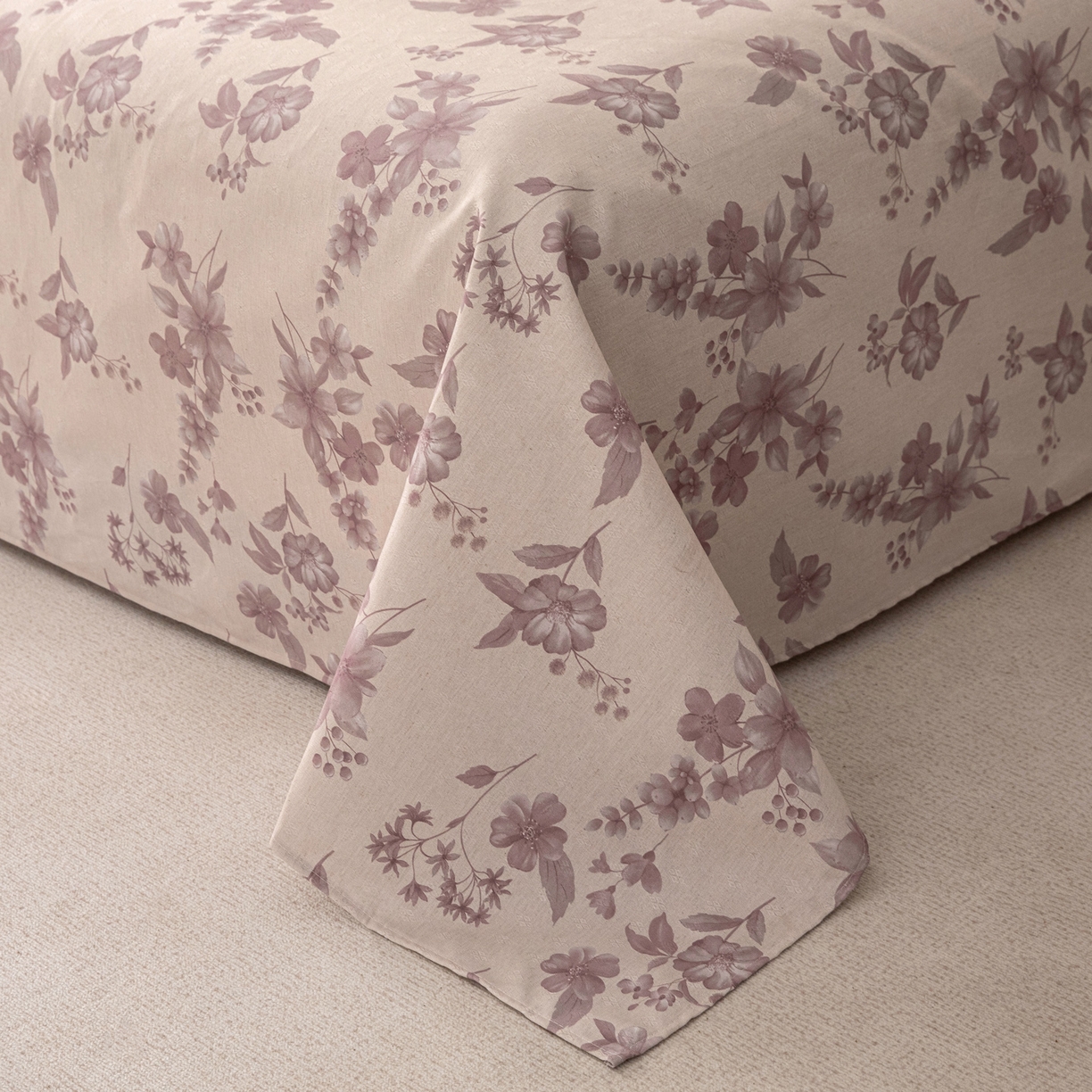 91家纺网 家纺一手货源 找家纺 棉乐町家居 2026新款棉麻老粗布床单亚麻老粗布凉席 紫鸢