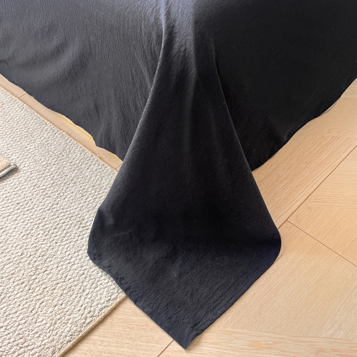 91家纺网 家纺一手货源 找家纺 花伞家居 2026新款小马毛巾绣双层纱四件套含买家秀 马上发财-松烟灰