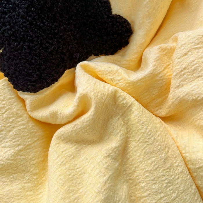 91家纺网 家纺一手货源 找家纺 花伞家居 2026新款小马毛巾绣双层纱四件套含买家秀 马上发财-茉莉黄