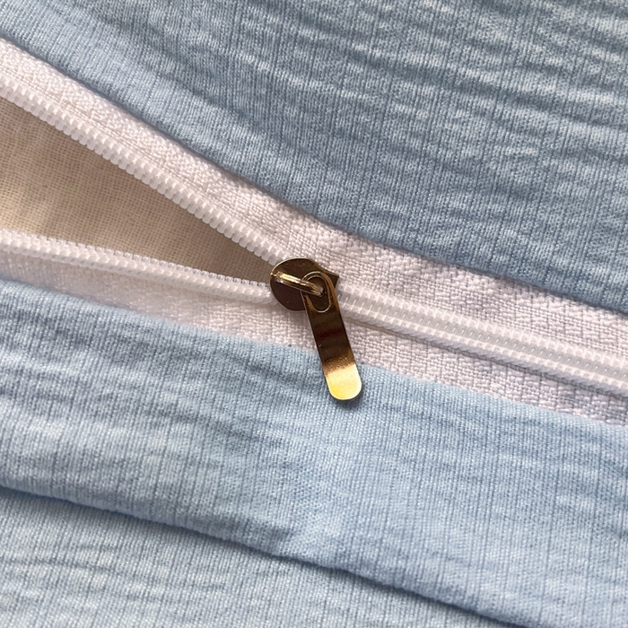 91家纺网 家纺一手货源 找家纺 花伞家居 2026新款小马毛巾绣双层纱四件套含买家秀 马上发财-奶蓝