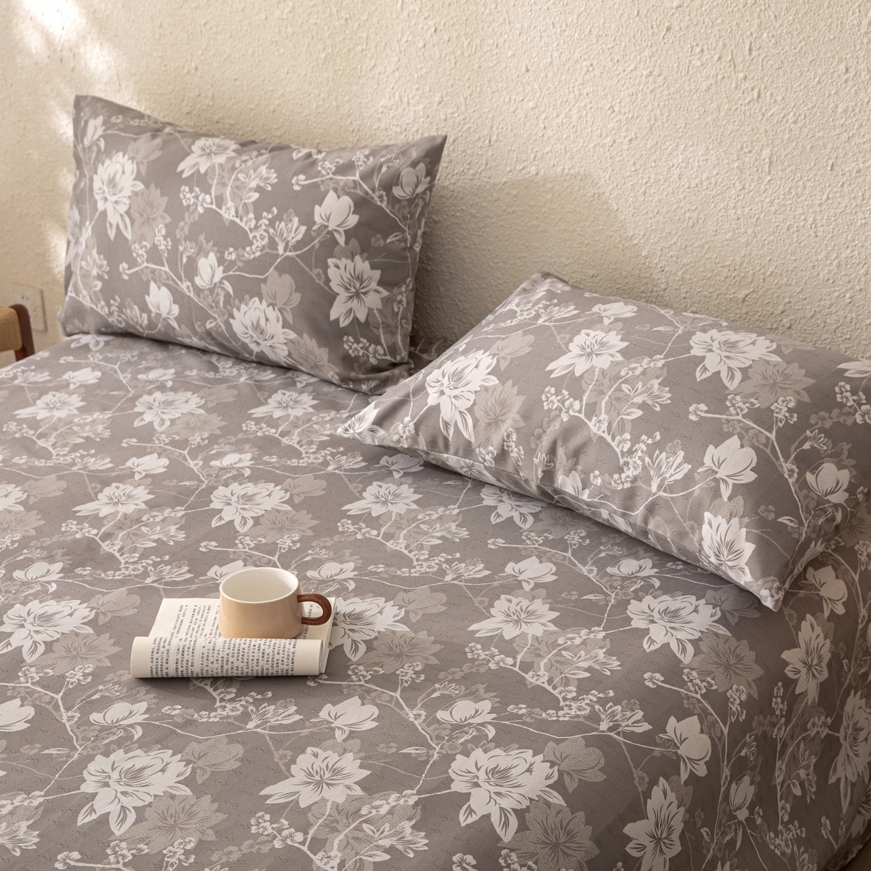 91家纺网 家纺一手货源 找家纺 金泰莱 2026新款棉麻老粗布床单亚麻老粗布凉席 墨棠