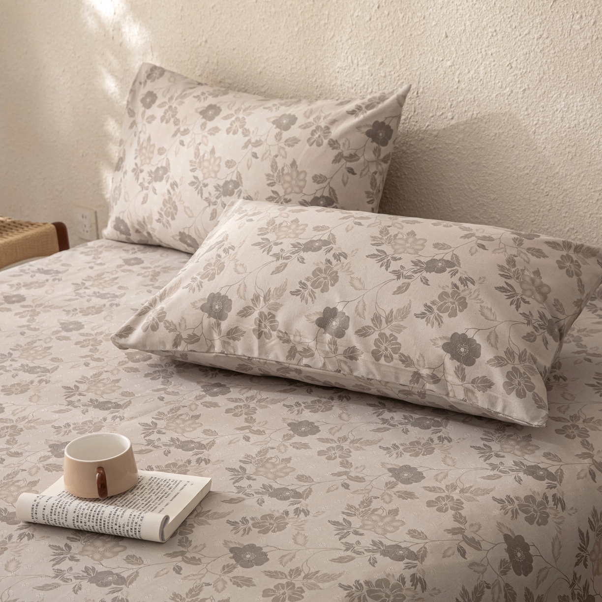 91家纺网 家纺一手货源 找家纺 金泰莱 2026新款棉麻老粗布床单亚麻老粗布凉席 杏薇