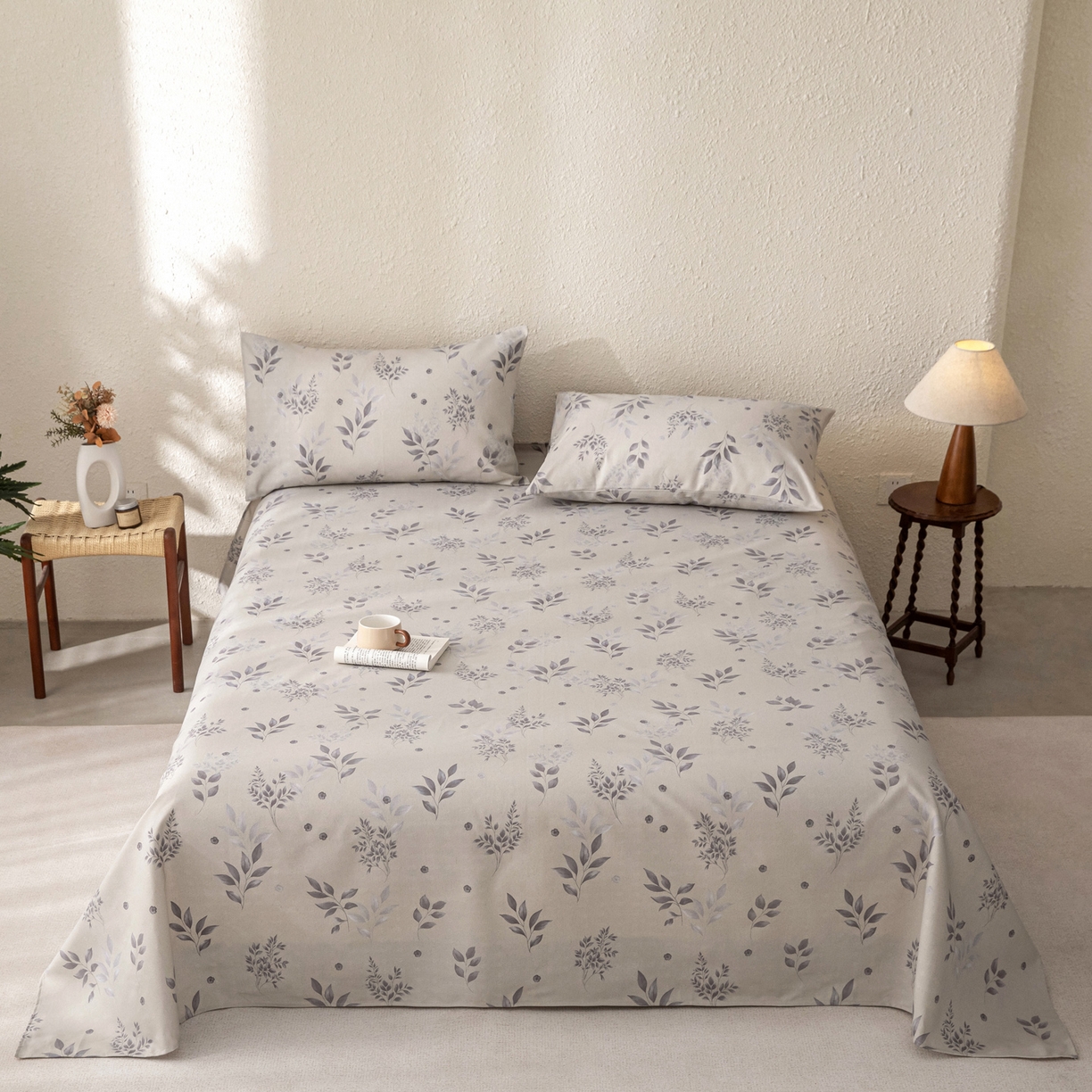 91家纺网 家纺一手货源 找家纺 金泰莱 2026新款棉麻老粗布床单亚麻老粗布凉席 云荞