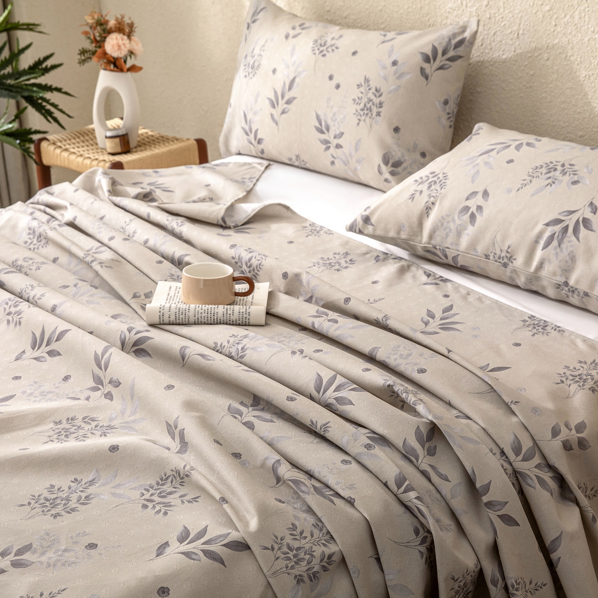 91家纺网 家纺一手货源 找家纺 金泰莱 2026新款棉麻老粗布床单亚麻老粗布凉席 云荞