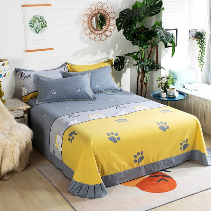 91家纺网 家纺一手货源 找家纺 （总）缘舒家纺 2025新款全棉纯棉加厚磨毛床单单件--单床单