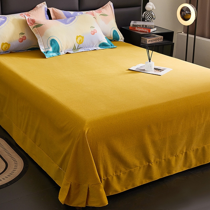 91家纺网 家纺一手货源 找家纺 （总）缘舒家纺 2025新款全棉纯棉加厚磨毛床单单件--单床单