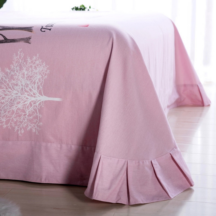 91家纺网 家纺一手货源 找家纺 缘舒家纺 2025新款全棉纯棉加厚磨毛床单单件--单床单 昕薇-粉