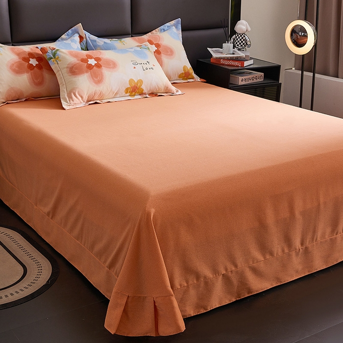 缘舒家纺 2025新款全棉纯棉加厚磨毛床单单件--单床单 倾城花恋