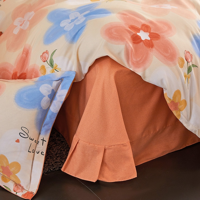 91家纺网 家纺一手货源 找家纺 缘舒家纺 2025新款全棉纯棉加厚磨毛床单单件--单床单 倾城花恋